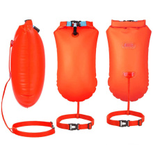 28L High Visible Ultralight Open Water Inflatable Swimming Gear Float Safety Swim Saver Buoy, Dry Bag with Adjustable Waist Belt